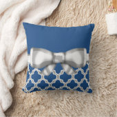 ホワイトボウとクローバーカスタム クッション (ブランケット)