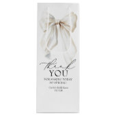 ホワイトボウのブライダルシャワーの感謝の気持ちを表すギフト ワインギフトバッグ (正面)