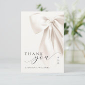 ホワイトボウのブライダルシャワー サンキューカード (スタンド正面)
