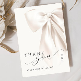ホワイトボウのブライダルシャワー サンキューカード