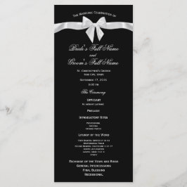 ホワイトボウアンドブラック結婚式 プログラム