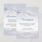 ホワイトボウウェディング　2in1　レセプション　アコモデーション 招待状 (正面/裏面)