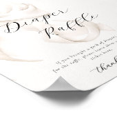 ホワイトボウオムツラッフルテーブルサイン ポスター (角)