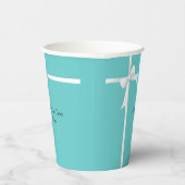 ホワイトボウオンティール（緑がかった色）ブルーカスタム 紙コップ (右)