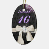 ホワイトボウダイヤモンドシャンデリアsweet sixteen セラミックオーナメント (左)