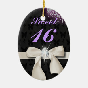 ホワイトボウダイヤモンドシャンデリアsweet sixteen セラミックオーナメント