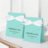 ホワイトボウティール（緑がかった色）ブルーブライダルシャワービーフボックス フェイバーボックス