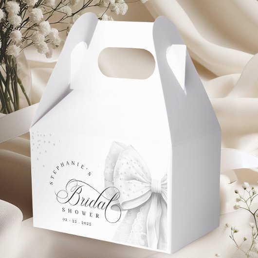 ホワイトボウパール ブライダルシャワー フェイバーボックス