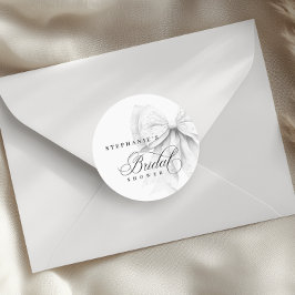 ホワイトボウパール ブライダルシャワー ラウンドシール