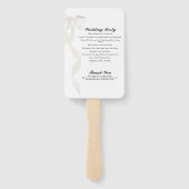 ホワイトボウフォーマルリボンエレガントな結婚式プログラム ハンドファン (裏面)