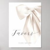 ホワイトボウブライダルシャワーはテーブル記号を優先 ポスター (正面)