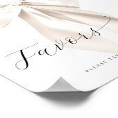 ホワイトボウブライダルシャワーはテーブル記号を優先 ポスター (角)