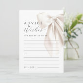 ホワイトボウブライダルシャワーアドバイス&ウィッシュズカード アドバイスカード (スタンド正面)