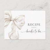 ホワイトボウブライダルシャワーレシピエンクロージャカード エンクロージャーカード (正面)