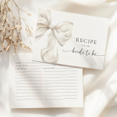 ホワイトボウブライダルシャワーレシピエンクロージャカード エンクロージャーカード
