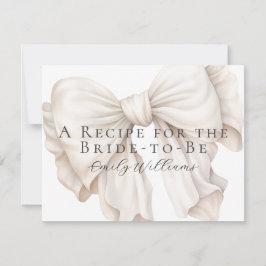 ホワイトボウブライダルシャワーレシピカード
