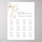 ホワイトボウブライダルシャワー座席表 ポスター (正面)