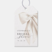 ホワイトボウブライダルシャワー ギフトタグ (正面)
