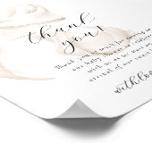 ホワイトボウベビーシャワーサンキューカード ポスター (角)