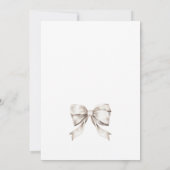 ホワイトボウリボンヴィンテージベビーシャワー サンキューカード (裏面)