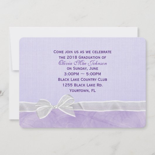 ホワイトボウ卒業 招待状 (正面)