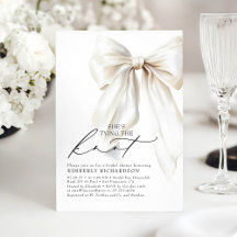 ホワイトボウ彼女は結び目のブライダルシャワー