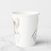 ホワイトボウ彼女は結び目のブライダルシャワー 紙コップ (右)