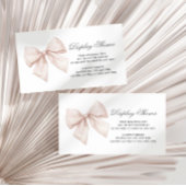 ホワイトボウ表示赤ちゃんシャワー囲いカード エンクロージャーカード