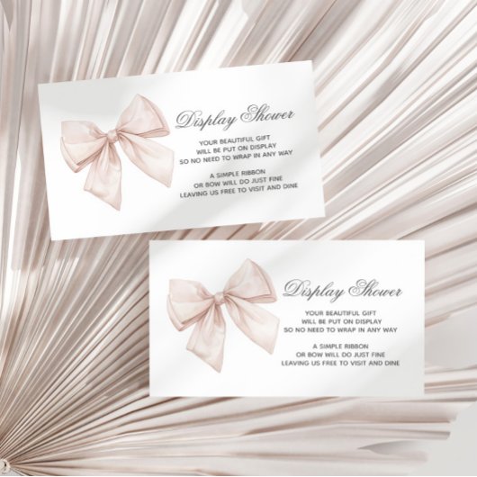 ホワイトボウ表示赤ちゃんシャワー囲いカード エンクロージャーカード