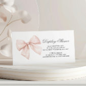 ホワイトボウ表示赤ちゃんシャワー囲いカード エンクロージャーカード