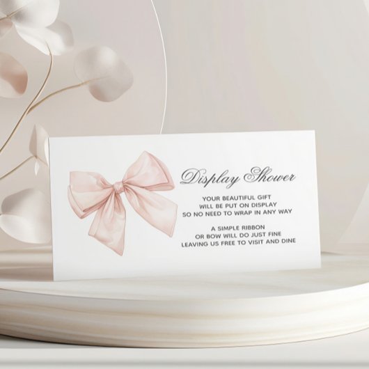 ホワイトボウ表示赤ちゃんシャワー囲いカード エンクロージャーカード