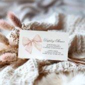 ホワイトボウ表示赤ちゃんシャワー囲いカード エンクロージャーカード