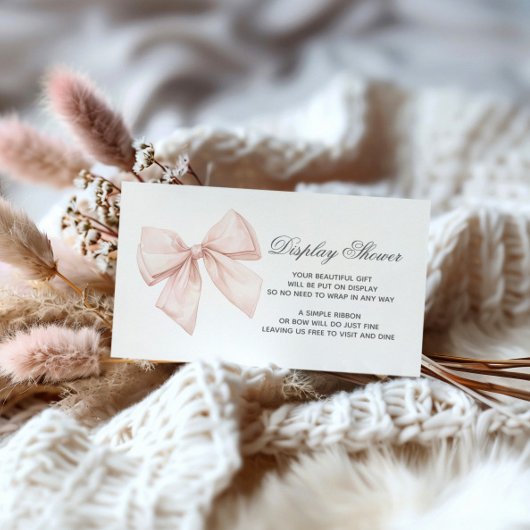 ホワイトボウ表示赤ちゃんシャワー囲いカード エンクロージャーカード