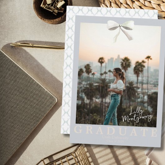 ホワイトボウ コケッタ トレリス 卒業発表 招待状