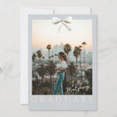 ホワイトボウ コケッタ レースガーデン 卒業おめでとうのご案内 招待状 (正面)