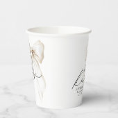 ホワイトボウ シーズタイングザノット ブライダルシャワー 紙コップ (左)