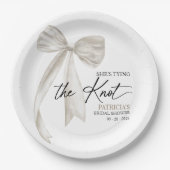 ホワイトボウ シーズ タイング ザ ノット ブライズシャワー ペーパープレート (正面)