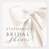 ホワイトボウ ブライダルシャワーステッカー スクエアシール (正面)
