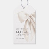 ホワイトボウ ブライダルシャワー ギフトタグ (裏面)