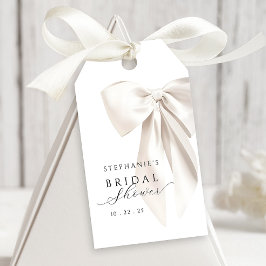 ホワイトボウ ブライダルシャワー ギフトタグ
