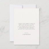 ホワイトボウ ブライダルシャワー サンキューカード (裏面)