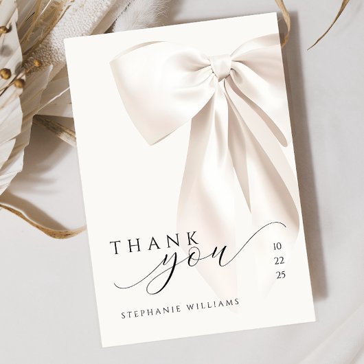 ホワイトボウ ブライダルシャワー サンキューカード