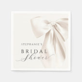 ホワイトボウ ブライダルシャワー スタンダードカクテルナプキン (正面)