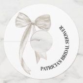 ホワイトボウ 彼女は結婚する ブライダルシャワー ワイングラスタグ (正面)