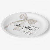 ホワイトボウ 彼女は結婚式の準備中 ブライズシャワー ペーパープレート (アングル)