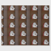 ホワイトボクサーのクリスマス ラッピングペーパー (フラット)