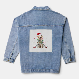 ホワイトボクサーダッグ クリスマスのセーター クリスマスのTシャツ   デニムジャケット