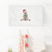 ホワイトボクサーダッグ クリスマスのセーター クリスマスTシャツ 横断幕 (インサイチュ)