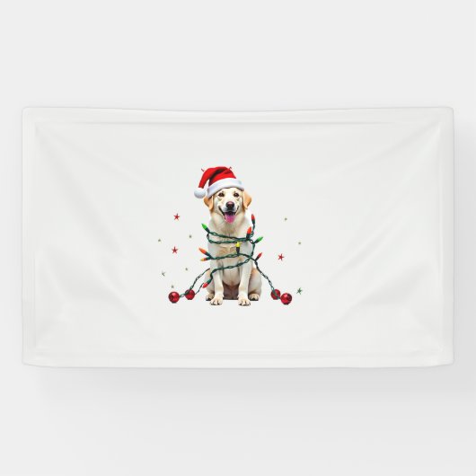 ホワイトボクサーダッグ クリスマスのセーター クリスマスTシャツ 横断幕 (横)