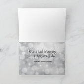 ホワイトボクサー子犬 - メリークリスマスドッグ サンキューカード (内部)